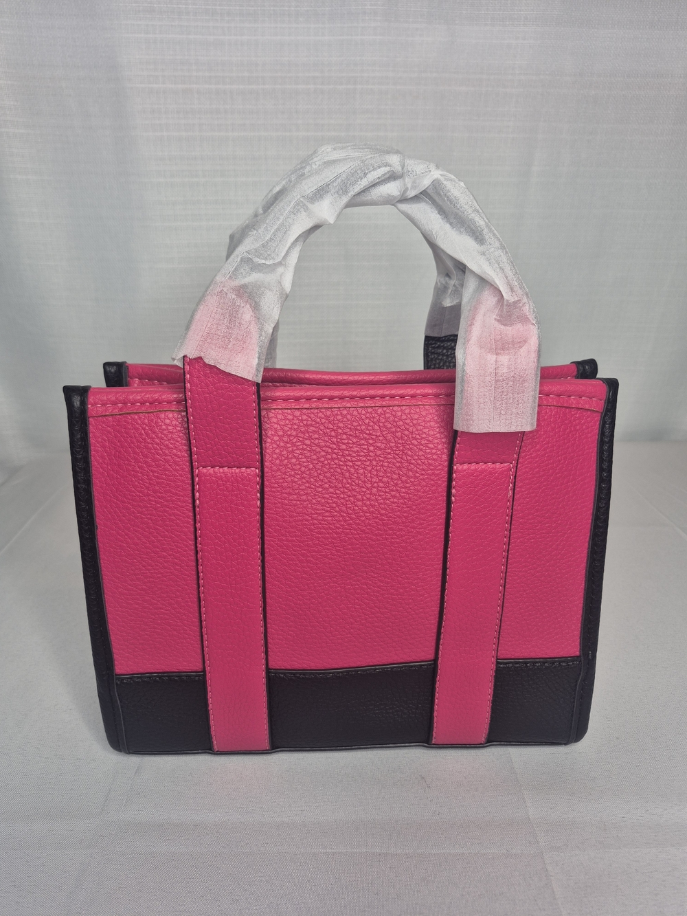 Fashion Pink and Black Women’s Structured Tote Bag NWOT - Picture 4 of 12